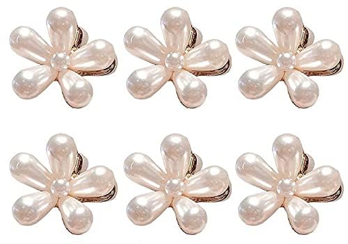 ANNACREATIONS 12 Pcs Korean Style Gold Metal Pearl Geometric Stone Lock Hair Pins Hair Clip Hair Accessories Jewellery for Women And Girls