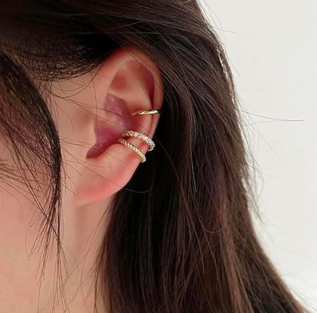 6Pcs Ear Cuffs Without Piercing, Hoops Earrings