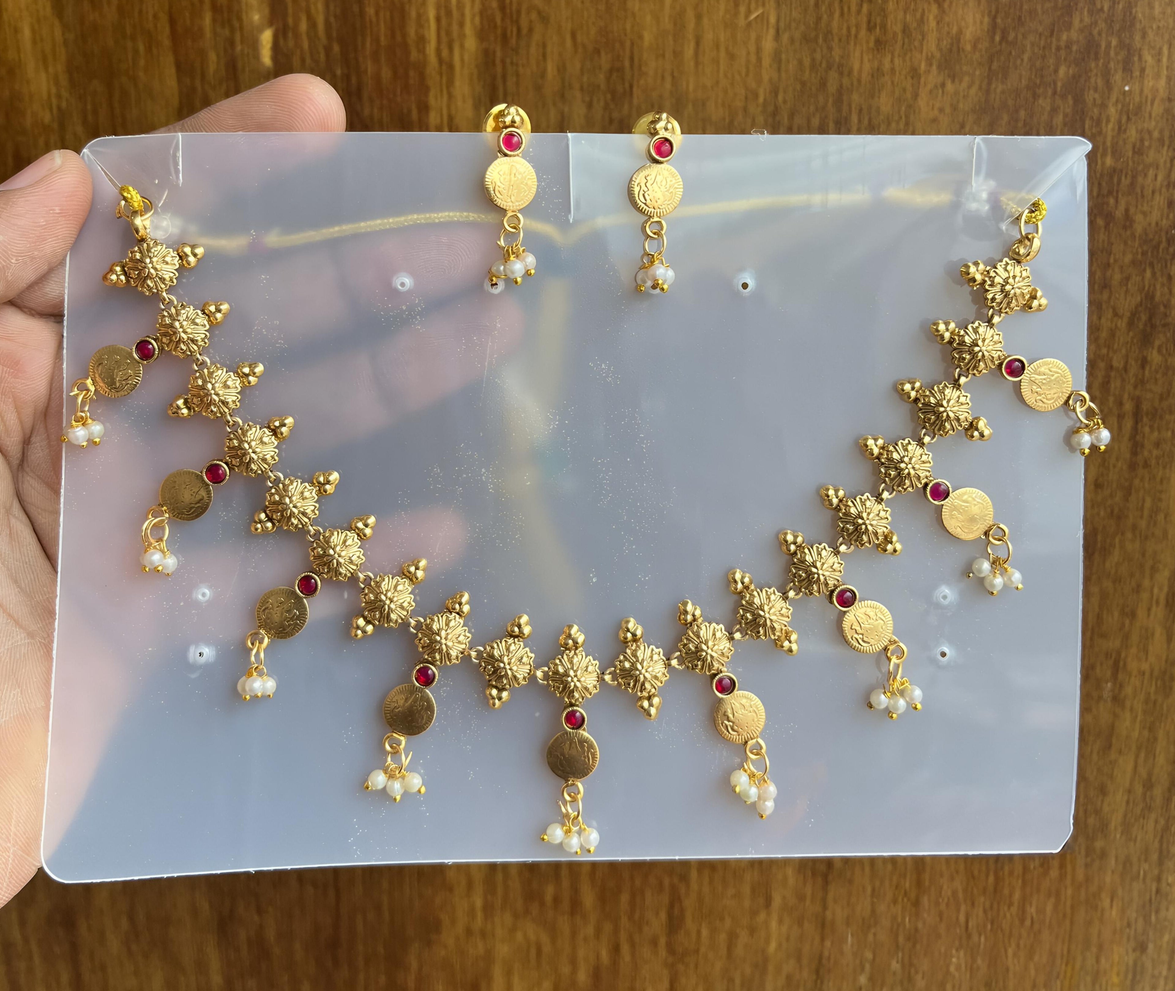 Swarn Pushpa Coin Necklace