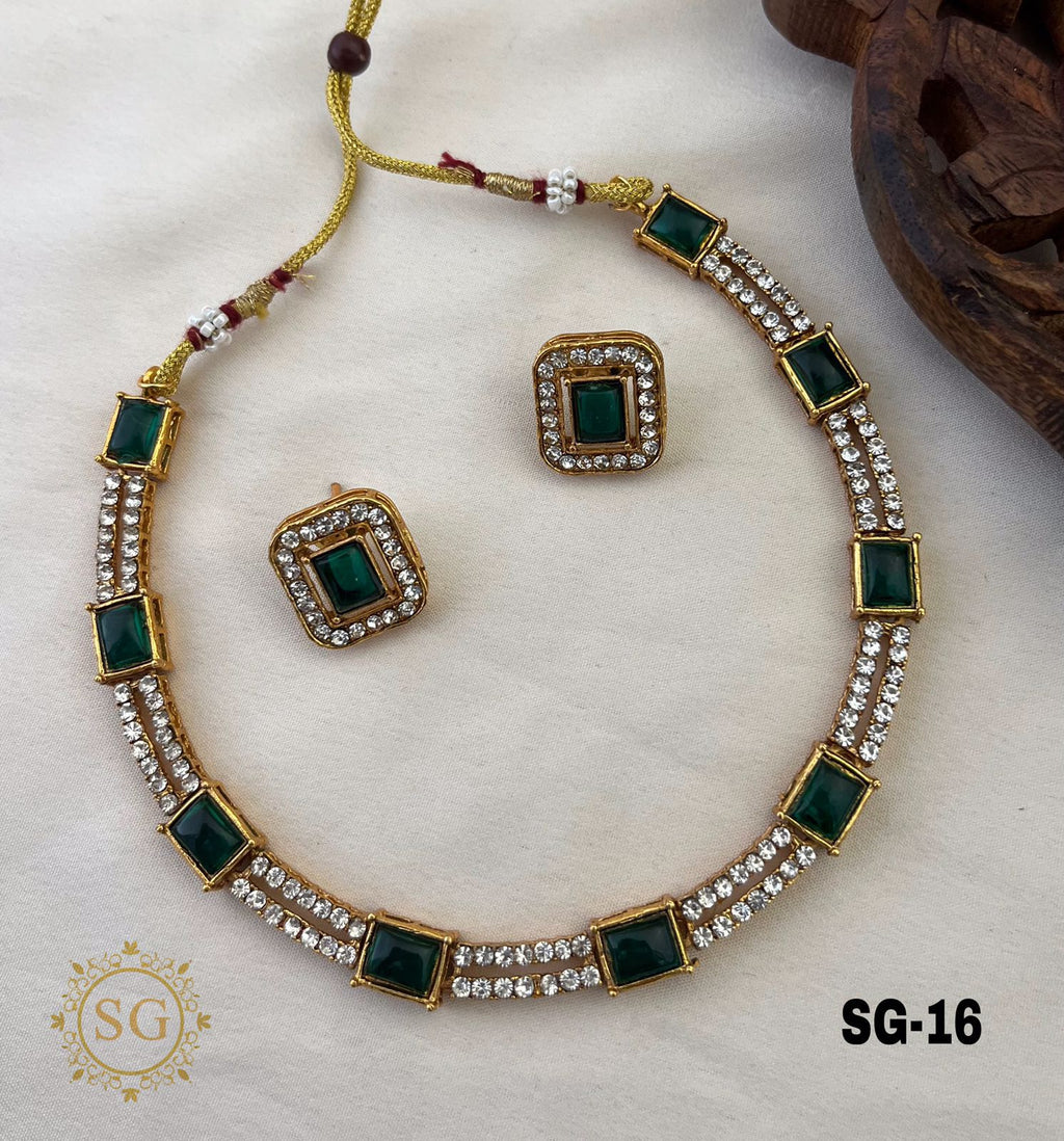 Ruby & Emerald Stone Choker