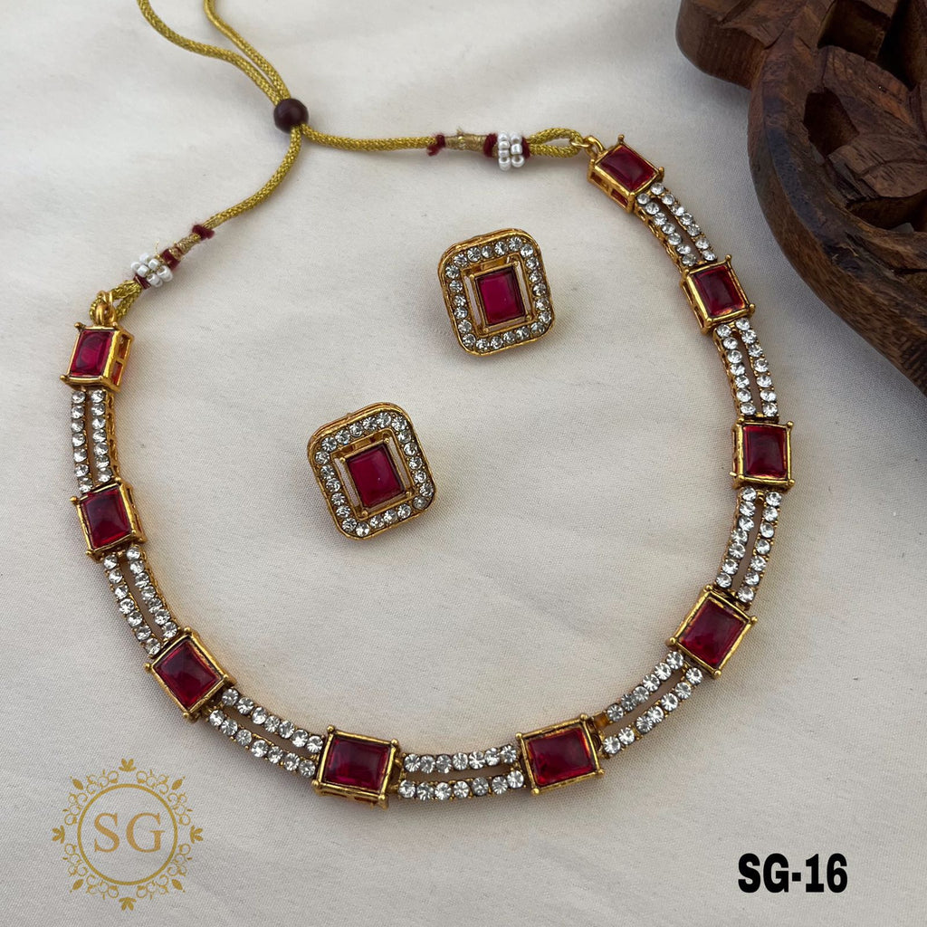 Ruby & Emerald Stone Choker