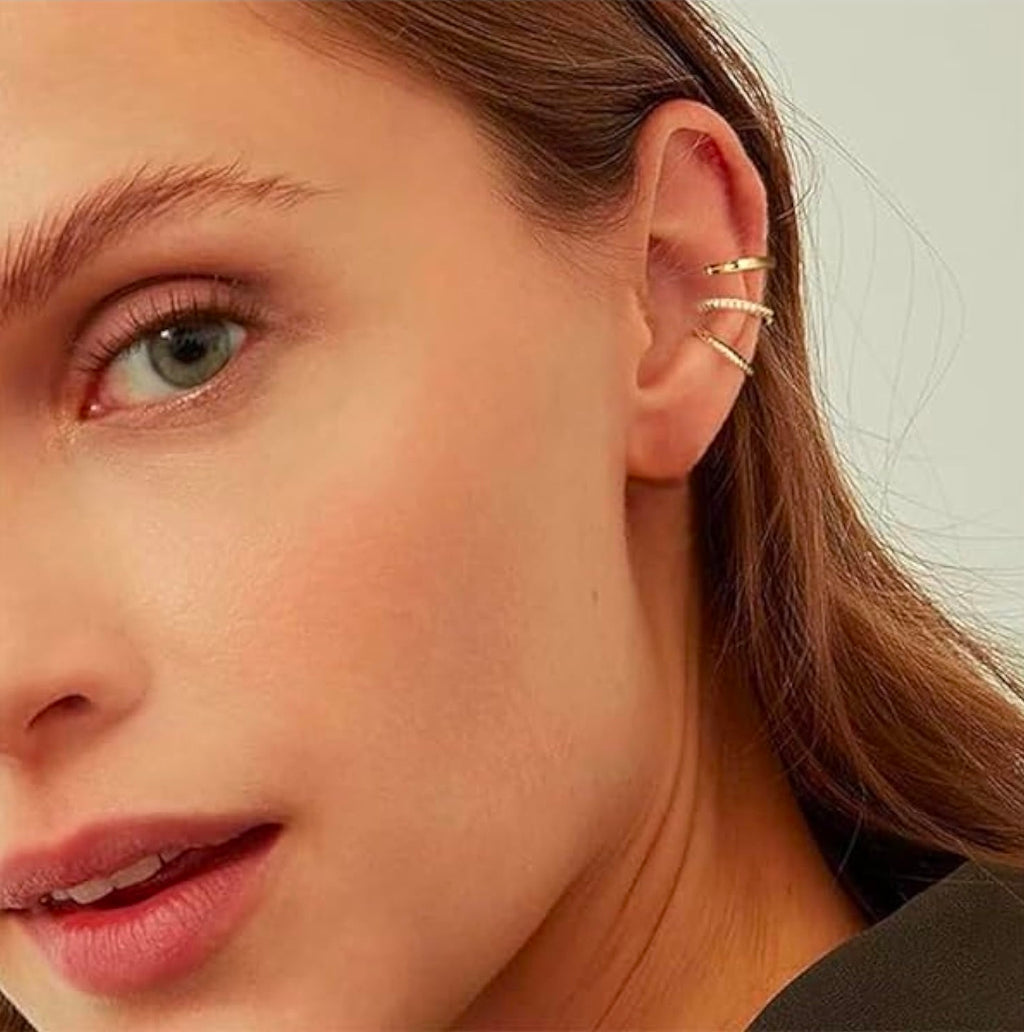 6Pcs Ear Cuffs Without Piercing, Hoops Earrings