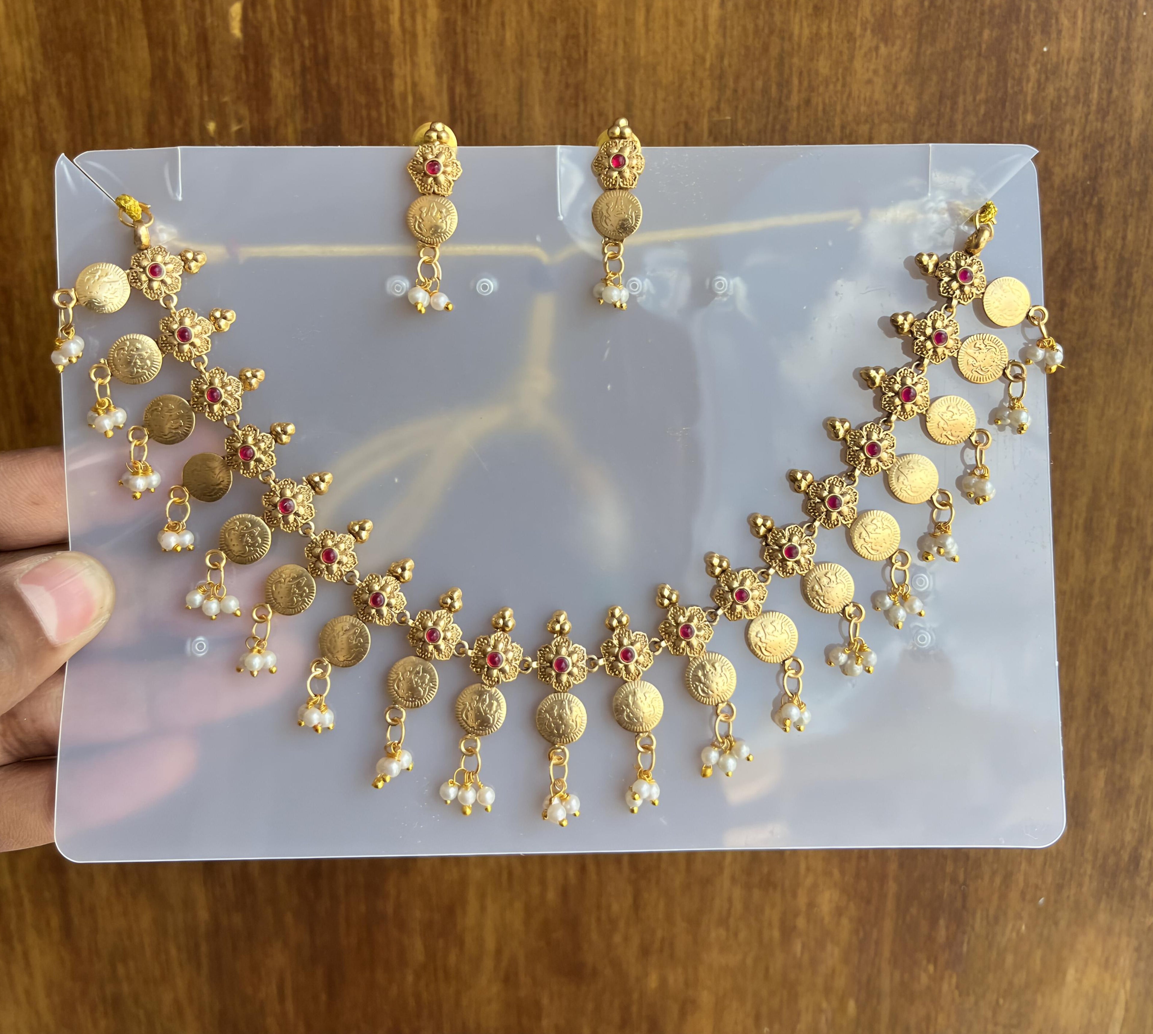 Swarn Pushpa Coin Necklace