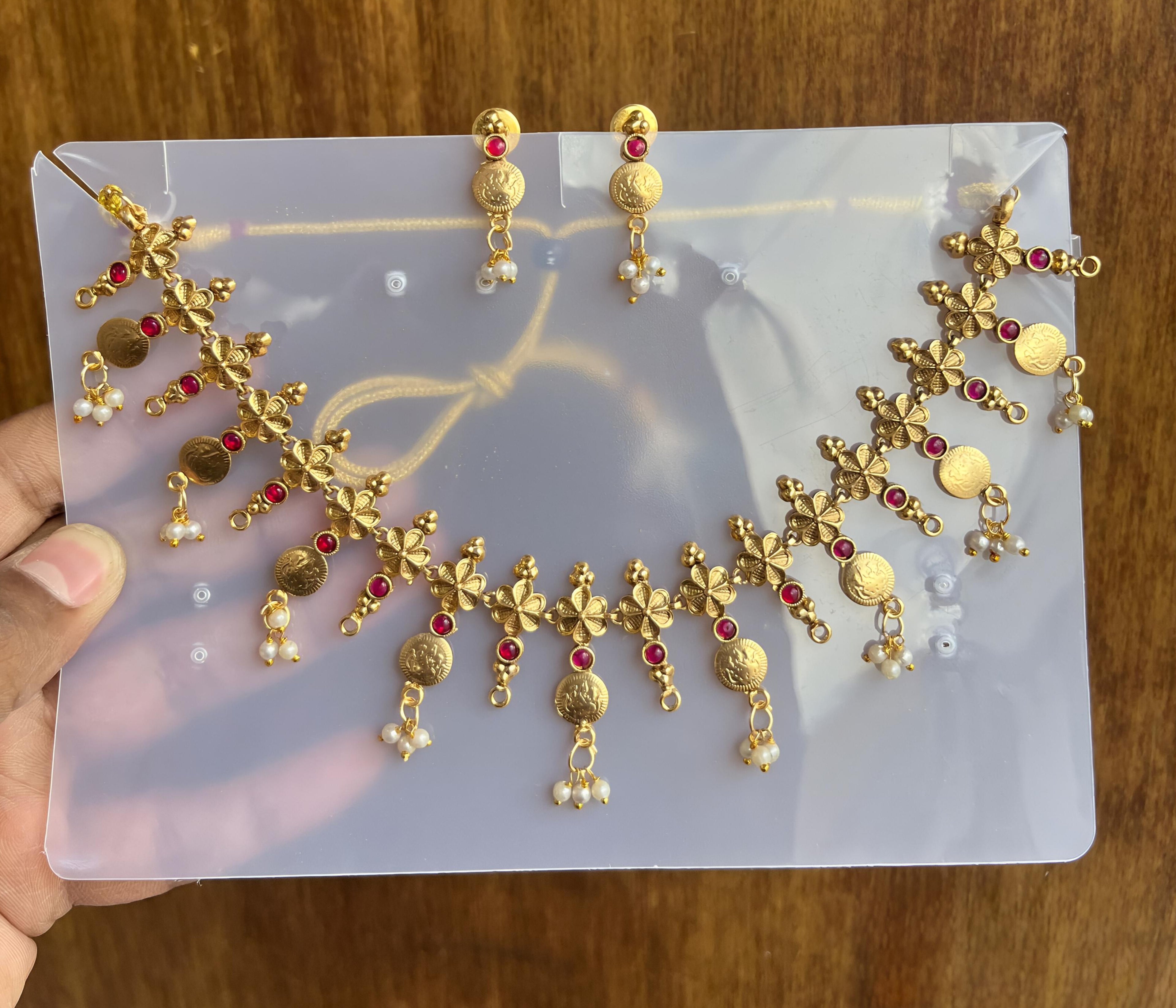 Swarn Pushpa Coin Necklace