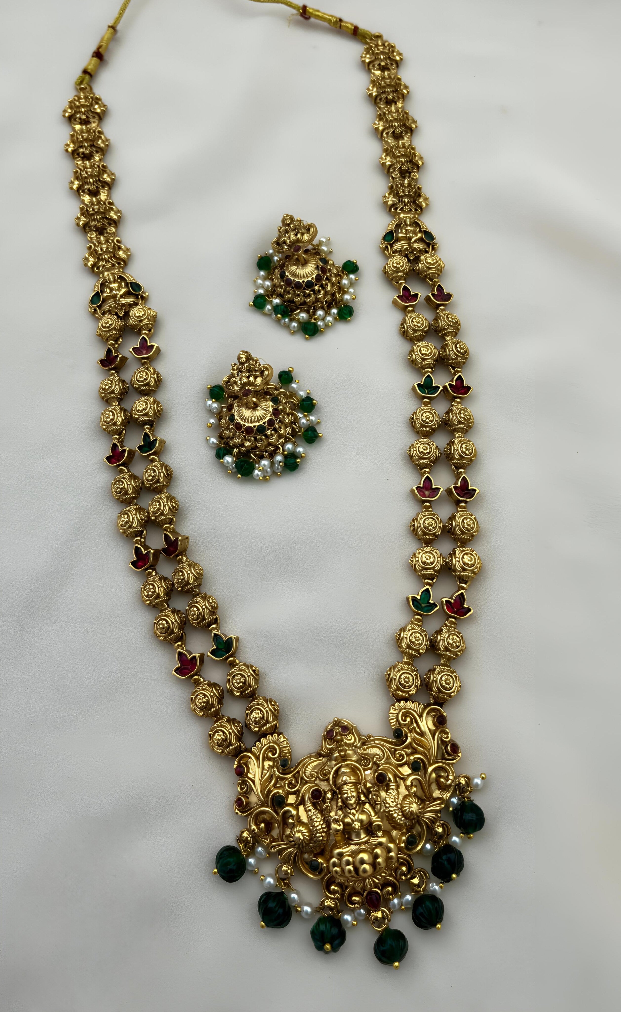 Divine Lakshmi Pearl Temple Set
