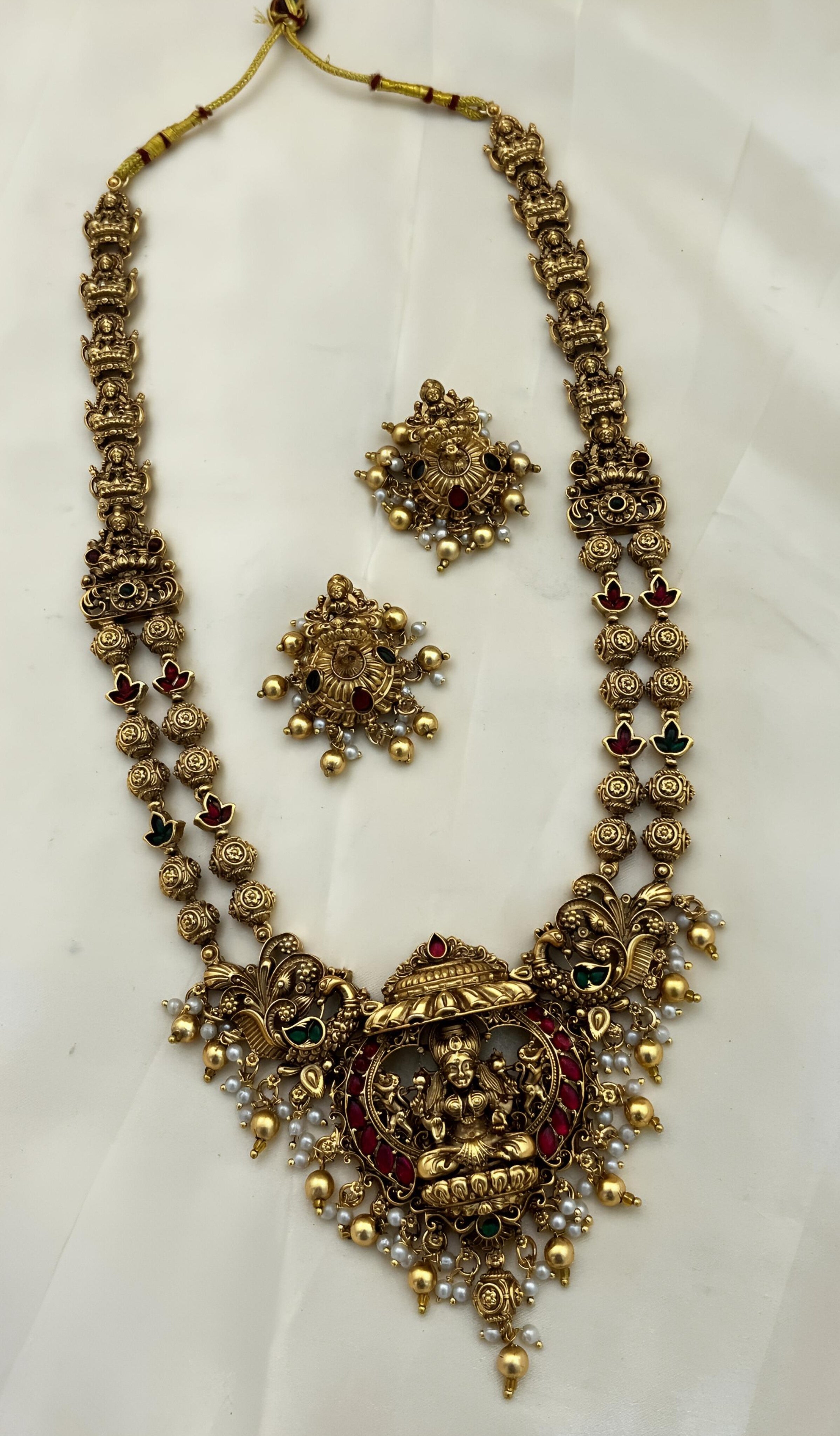 Divine Lakshmi Pearl Temple Set