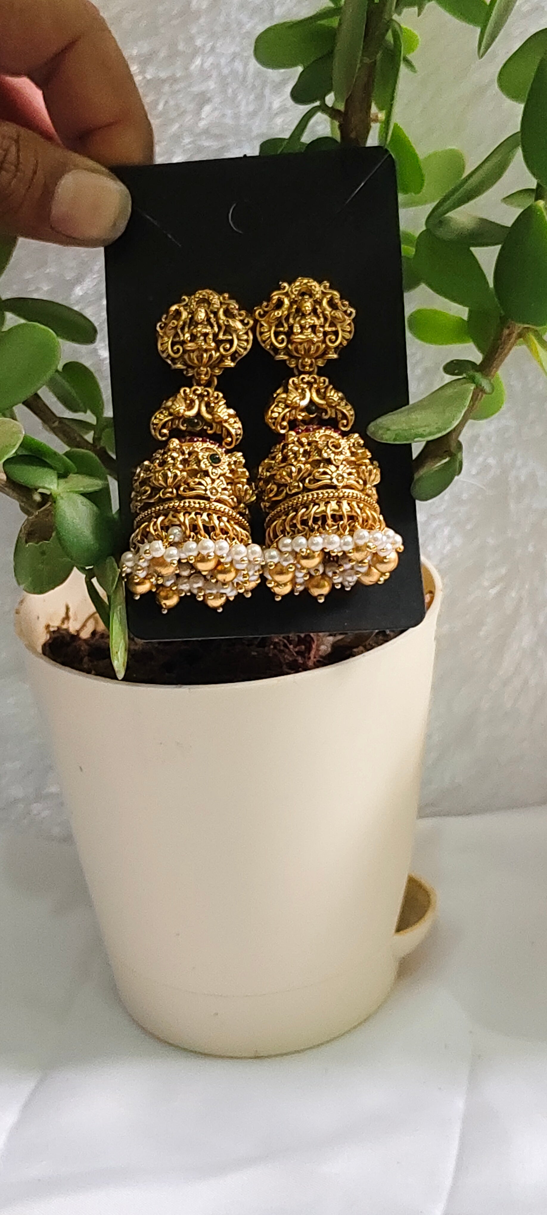 Mahalakshmi Heritage Pearl Jhumkas